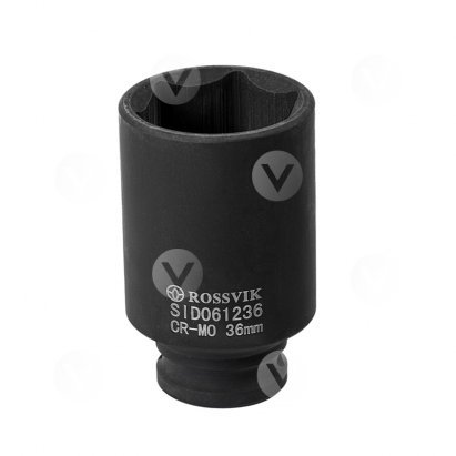 SID061236 Головка торцевая ударная, глубокая ROSSVIK, 1/2